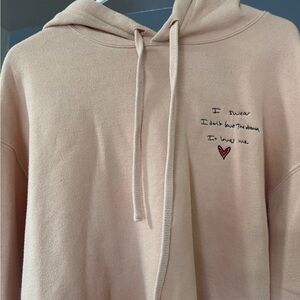 Peach Embroidered Women's Hoodie